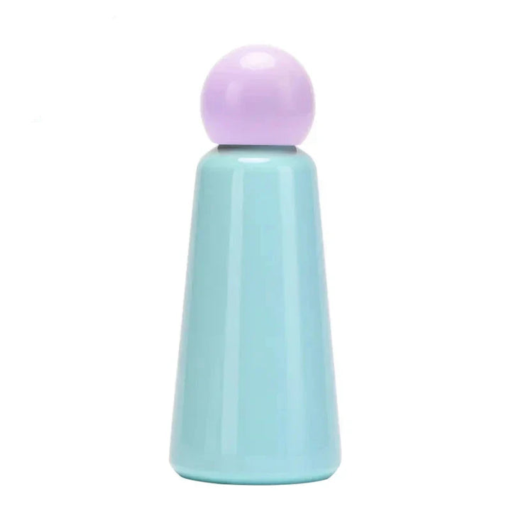 Bunte 500ml Edelstahl-Wasserflasche, Zwei-Ton Design, ideal für Outdoor-Aktivitäten.