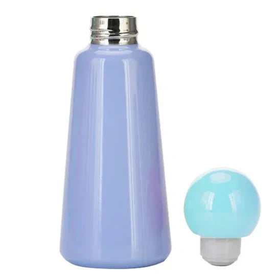 Vielseitige 500ml Wasserflasche Edelstahl, Zwei-Ton, für Schule, Arbeit, Sport & Reisen.