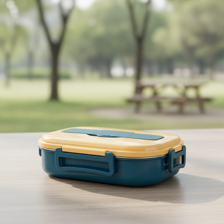 Edelstahl Bento Lunchbox HeatNook für warme Mahlzeiten. Perfekt für Schule & Büro, auslaufsicher & nachhaltig.