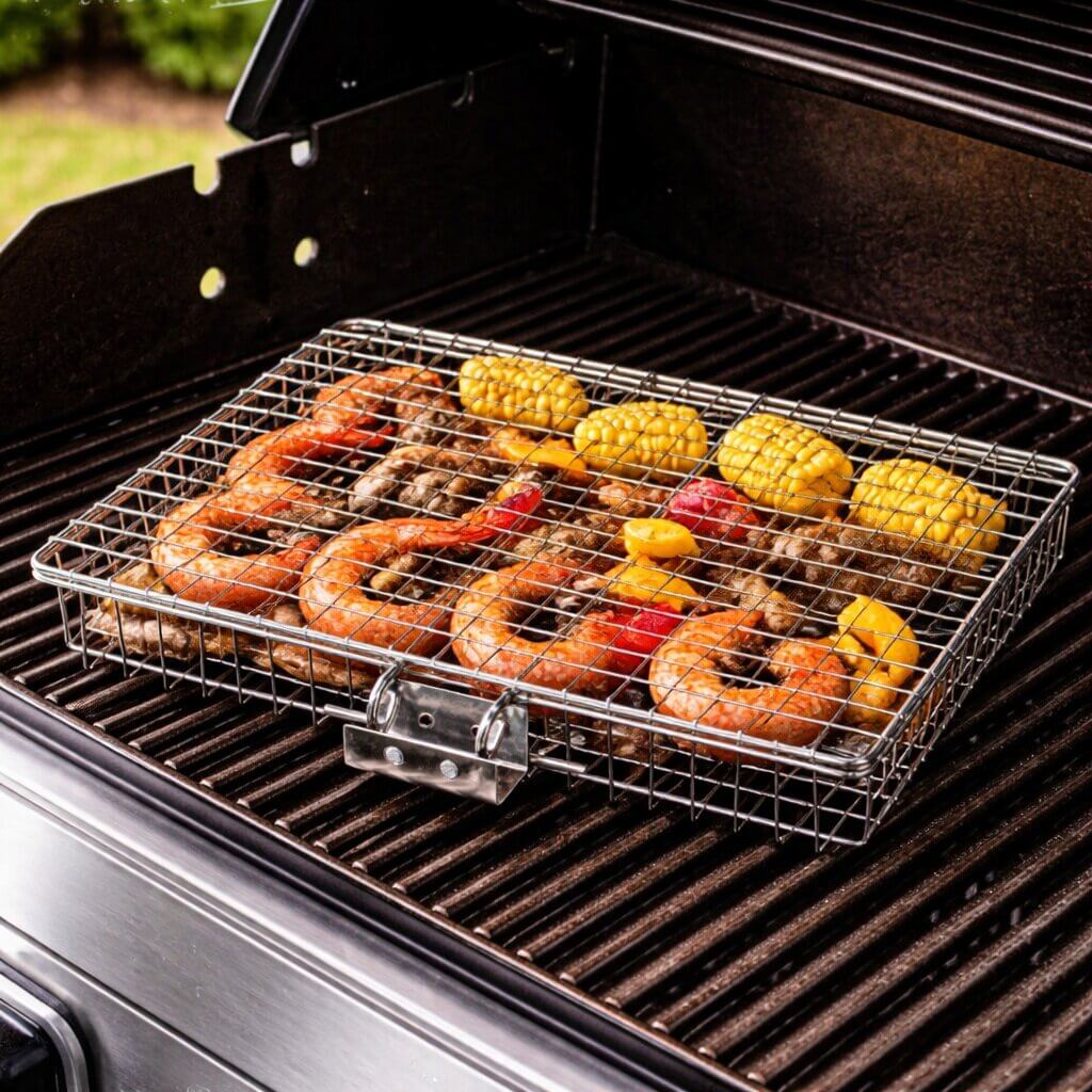 Ergonomischer Edelstahl Grillhelfer für sicheres Wenden von Grillgut. Bequeme Handhabung & beste Grillergebnisse am Grill.