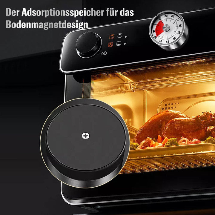Langlebige Edelstahl-Küchenuhr, magnetisch. Präziser Timer für alle Küchenanforderungen.
