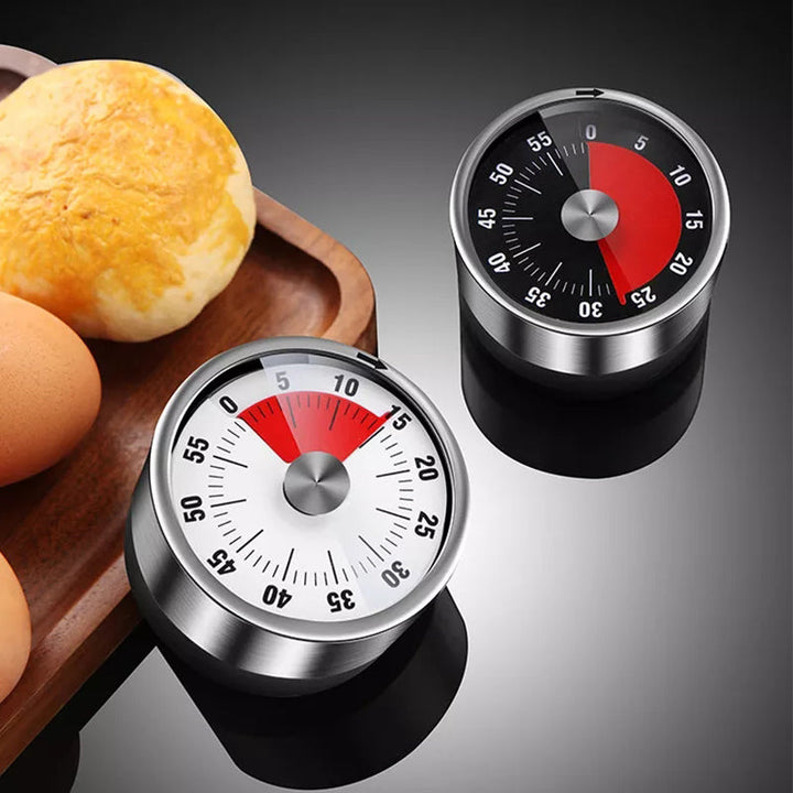 Edelstahluhr mit Magnet, vielseitiger Küchentimer. Perfekt für Kochen, Backen, als Eieruhr.