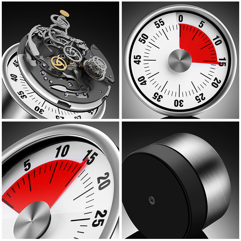 Magnetische Edelstahl-Küchenuhr, praktischer Küchentimer für genaue Zeitmessung beim Kochen.