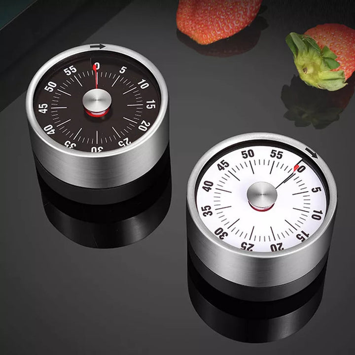 Moderner Küchentimer aus Edelstahl mit starkem Magnet. Perfekt als Eieruhr oder Zeitschaltuhr.