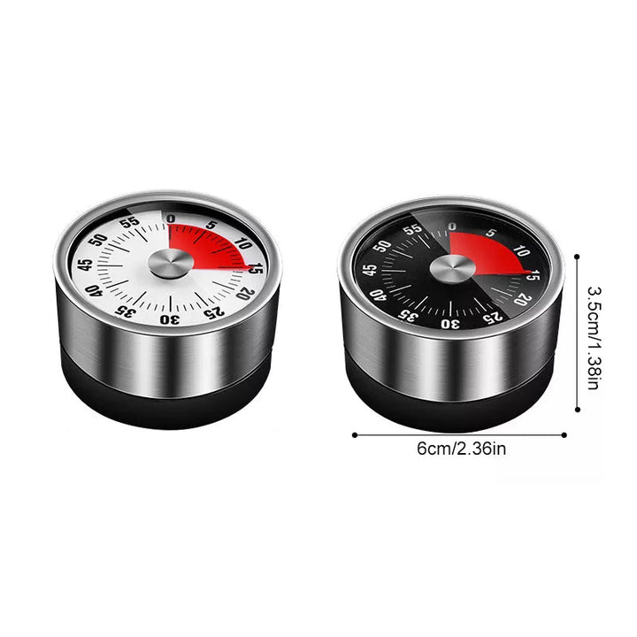 Präzise Edelstahl-Küchenuhr, magnetisch. Eleganter Küchentimer für jede Küche.