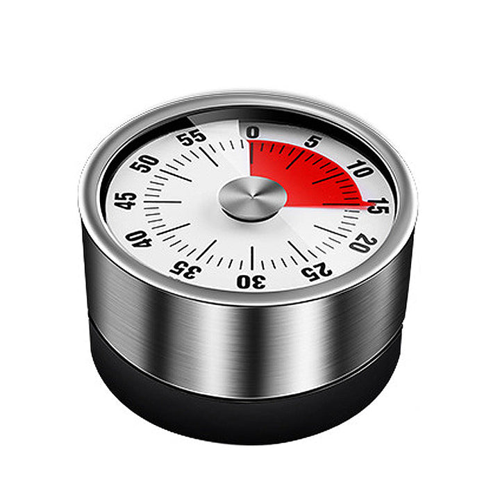Hochwertiger Edelstahl-Timer mit Magnet für die Küche. Perfekt zum Kochen, Backen, Eier kochen.