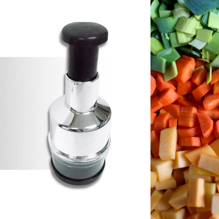 Effizienter Edelstahl Knoblauchhacker, ideal zum einfachen Zerkleinern von Knoblauch und Gemüse. Ihre Kocherleichterung.