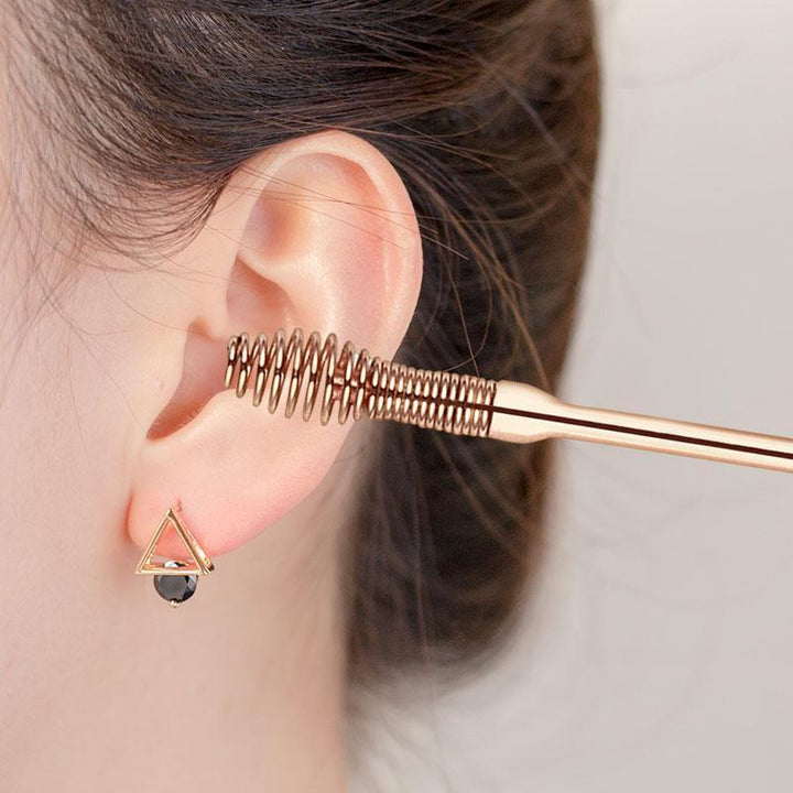 Edelstahl Ohrenschmalzentferner Set, 6-teilig, für hygienische Ohrreinigung & Ohrenpflege.
