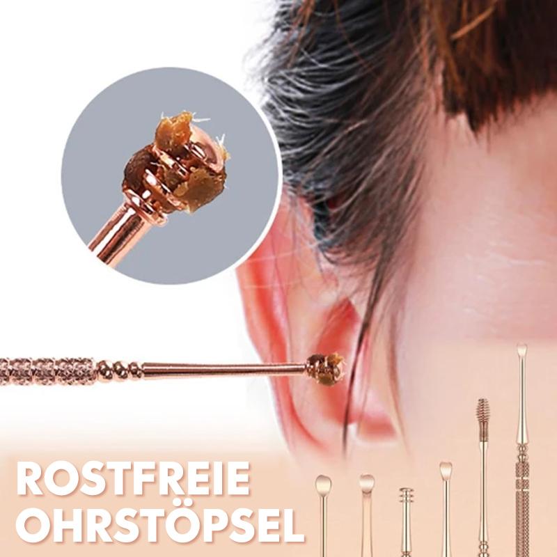 Hygienisches Edelstahl Ohrenschmalzentferner Set für sichere und gesunde Ohrpflege zu Hause.