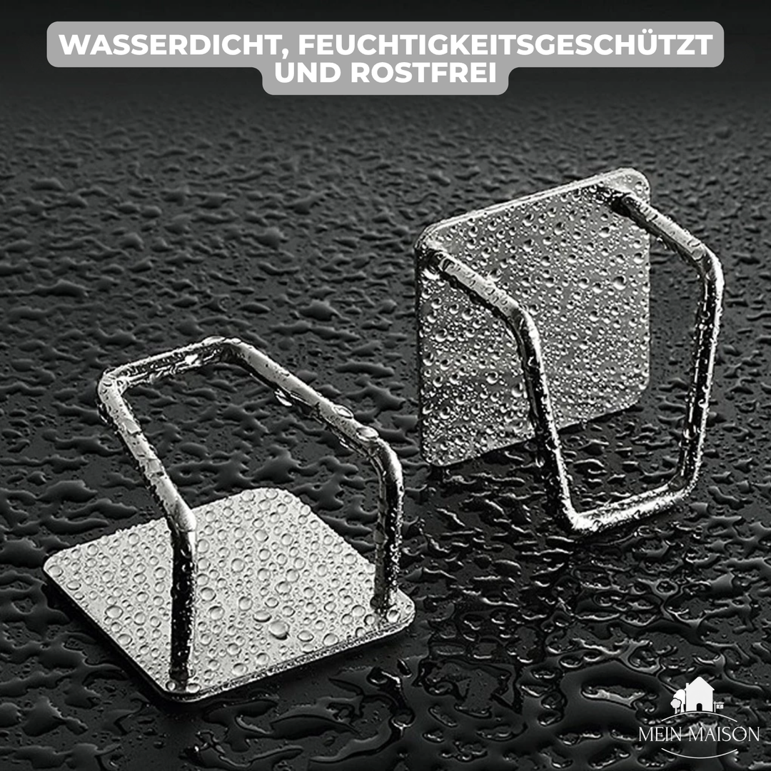 Robuster Schwammhalter aus Edelstahl, hält Spülschwämme trocken und einsatzbereit, ideal für die Küche.