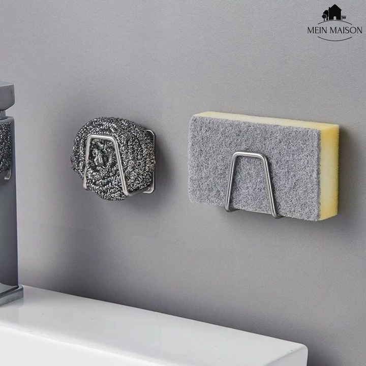 Langlebiger Schwammhalter aus hochwertigem Edelstahl, rostfrei, robust und hygienisch für Ihre Spüle.