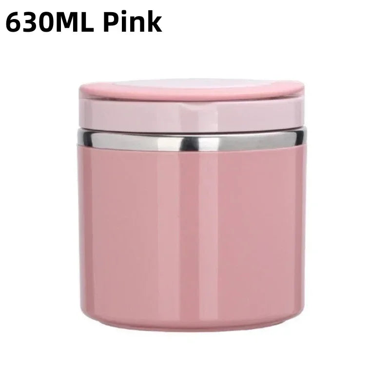 Nahaufnahme: Ergonomischer Griff der auslaufsicheren Edelstahl Thermo Lunchbox (630ml/1000ml), ideal für Pendler.