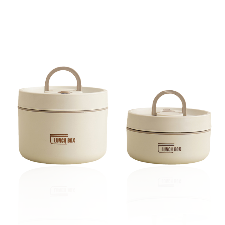 Pflegeleichte Edelstahl-Thermobox, ideal für warme Speisen unterwegs und im Alltag.