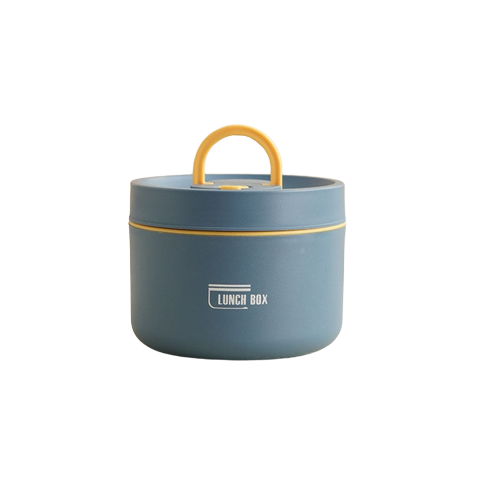 Kompakte Thermolunchbox aus Edelstahl, passt in jede Tasche und ist leicht zu tragen.