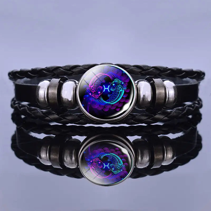 Hochwertiges Edelstein Sternzeichen-Armband, Lapislazuli und Sodalith als Schutz.