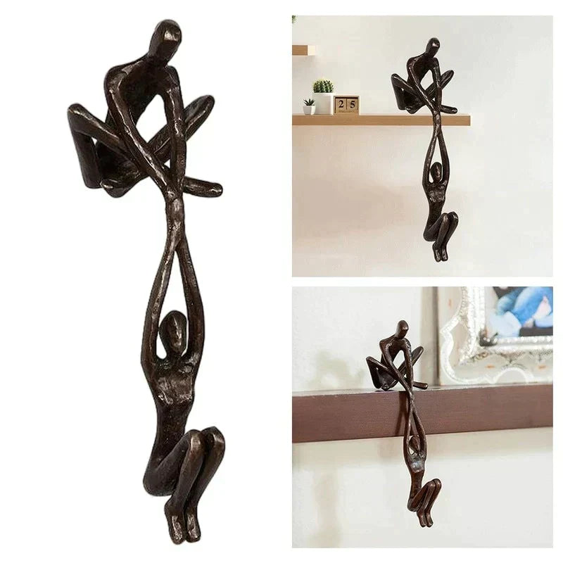 Edle Bronze-Skulptur, ein zeitloses Kunstwerk für luxuriöse Heimdekoration. Symbolisiert Liebe und Stärke.