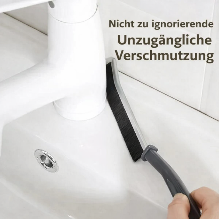 Kompakte Fugenreinigungsbürste für präzise Reinigung von engen Fliesen- und Fugenbereichen.