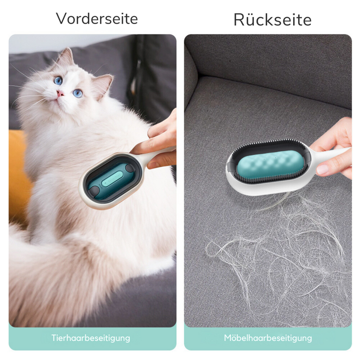 Sanfte Fellpflege Bürste für Katzen, entfernt mühelos Tierhaare und fördert ein sauberes Zuhause.