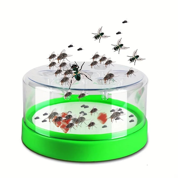 Mechanische Fliegenfalle mit 7 Eingängen für effektiven Fliegenschutz. Ungiftig & wiederverwendbar im Garten oder Stall.