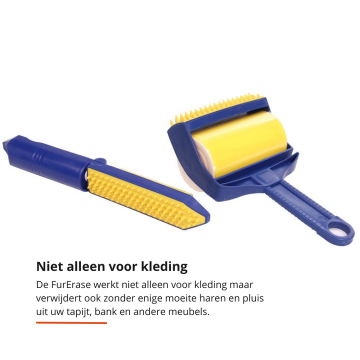 Robuster 2-in-1 Fusselentferner in ergonomischem Design, ideal für die Textilpflege und Tierhaarentfernung im Haushalt.