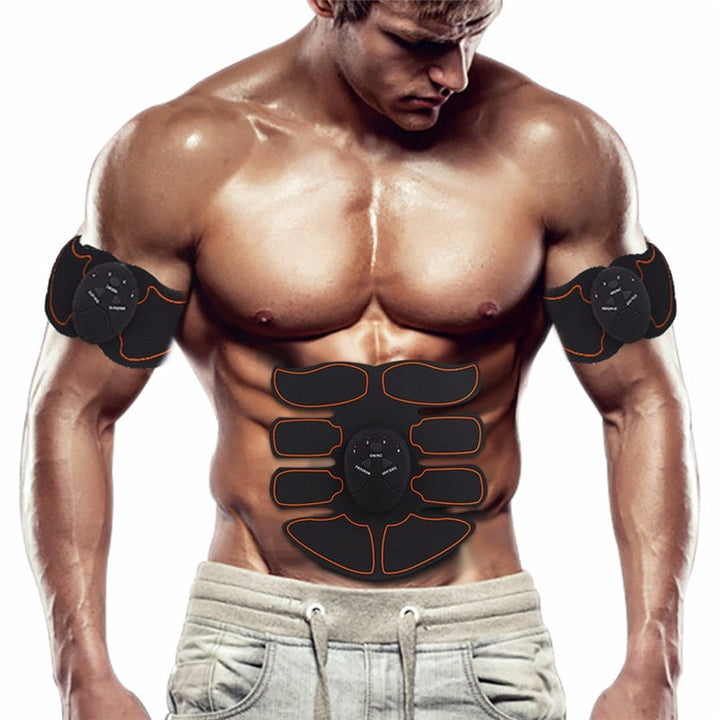 EMS Fitnessgerät mit Elektrostimulation für Bauch- und Armtraining zur Fettverbrennung.