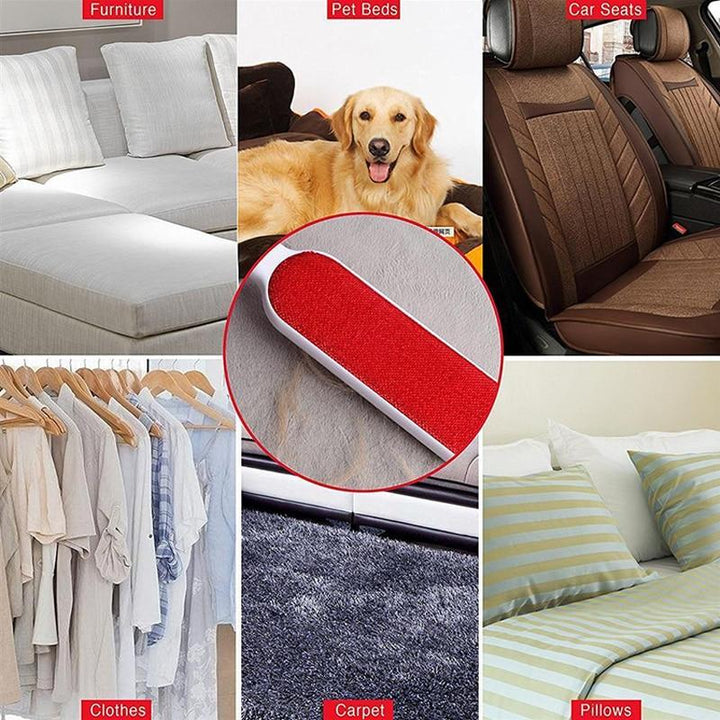 Ergonomische Bürste für die Haustierpflege, die effektiv Hunde- und Katzenhaare von allen Oberflächen entfernt.