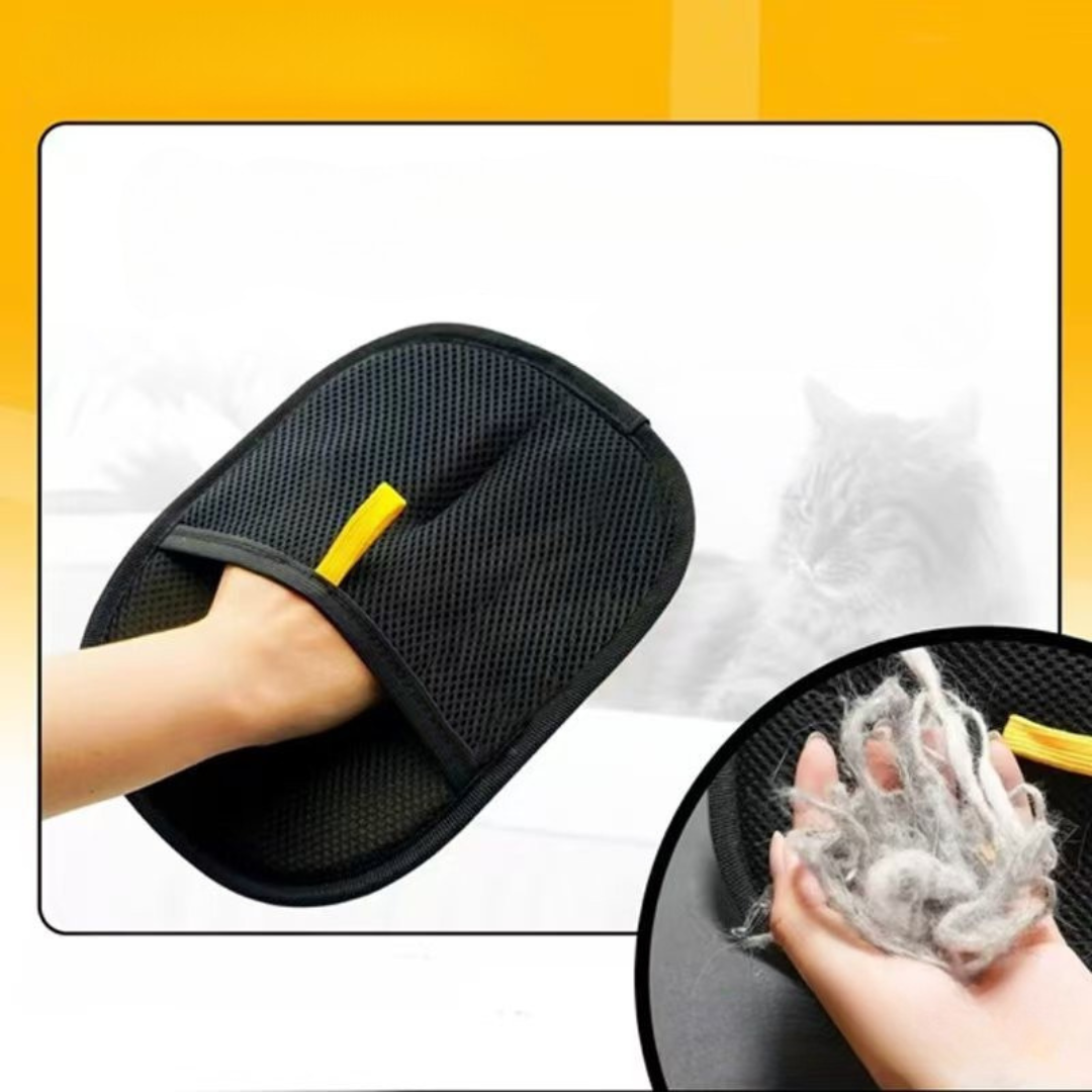Effizienter Reinigungs-Handschuh für Haustiere. Einfache Haarentfernung und Fellpflege für Hund & Katze.