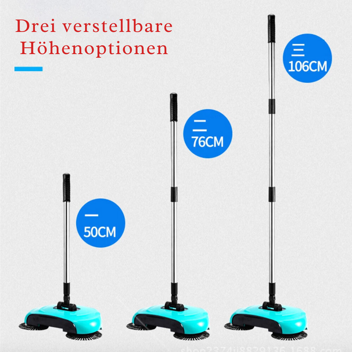 Manuelle Bodenpflege: 2-in-1 Wischbesen & Kehrbesen für streifenfreie Sauberkeit ohne Stromverbrauch.