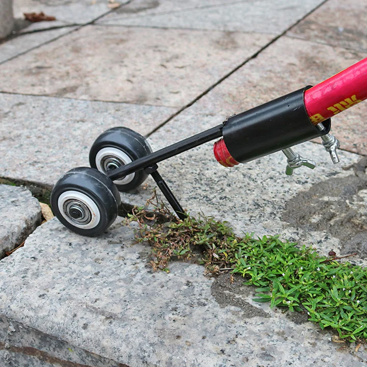 Robuster Unkrautentferner mit scharfer Metallklinge, ideal für präzise Fugenreinigung und Gartenpflege.