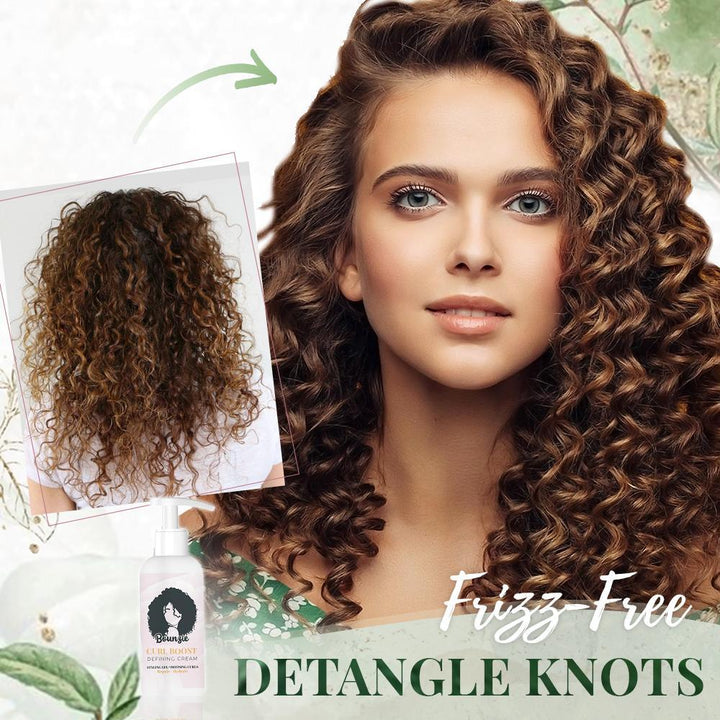Voluminöse, definierte Locken dank Locken Styling Creme. Sorgt für Sprungkraft, Glanz & Frizz Kontrolle.