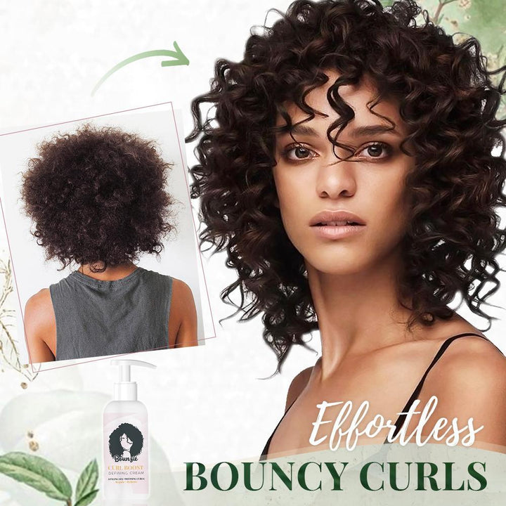 Glänzende, gesunde Locken voller Sprungkraft & Definition, erzielt mit der Locken Styling Creme für Haarpflege.