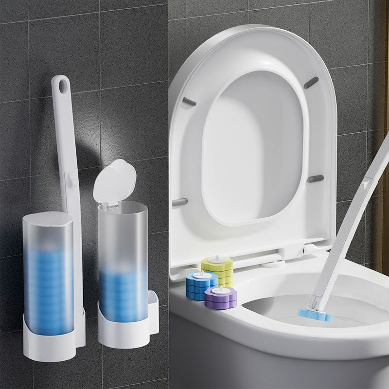 Einweg Toilettenbürste mit duftenden Schwammköpfen für hygienische Badreinigung und Sauberkeit.
