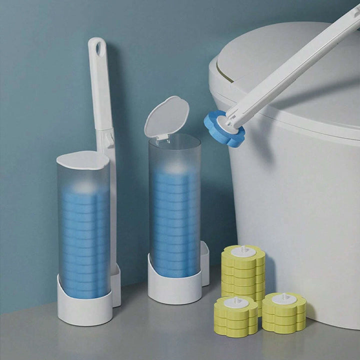 WC-Reinigungshilfe: Hygienische Einweg-Toilettenbürste mit duftenden Schwammköpfen für frische Bäder.