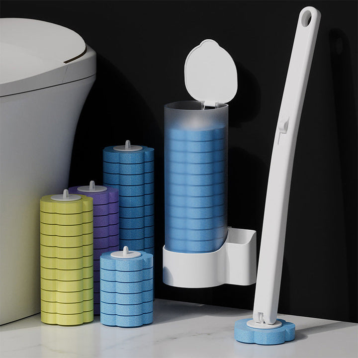 Hygienische Toilettenbürste Einweg mit duftenden Schwammköpfen – ideal für jedes Badezimmer.
