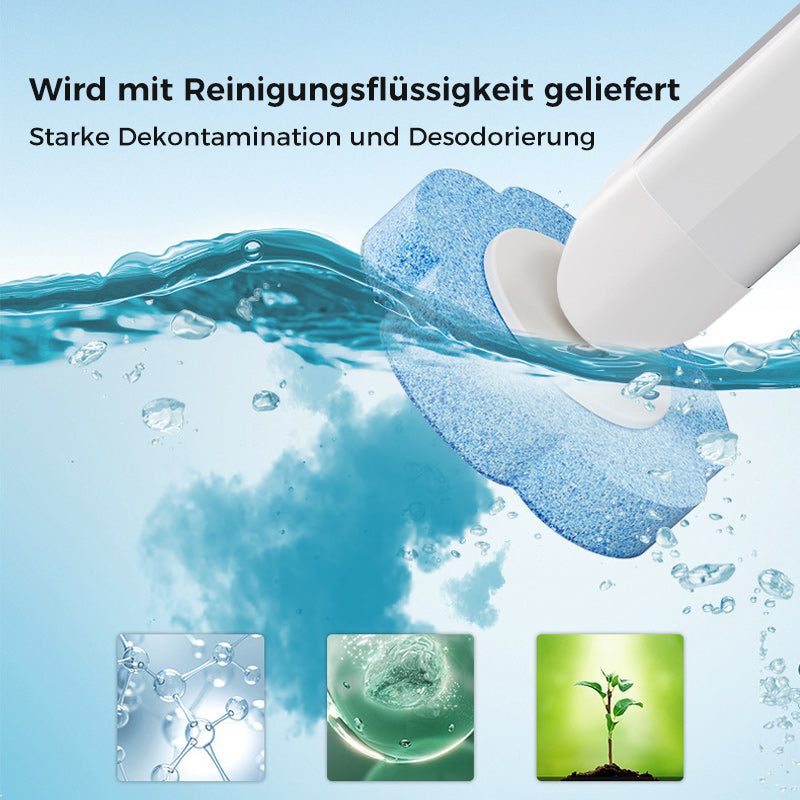Effiziente WC-Reinigung: Einweg Toilettenbürste, Schwammköpfe mit frischem Duft für Bad-Hygiene.