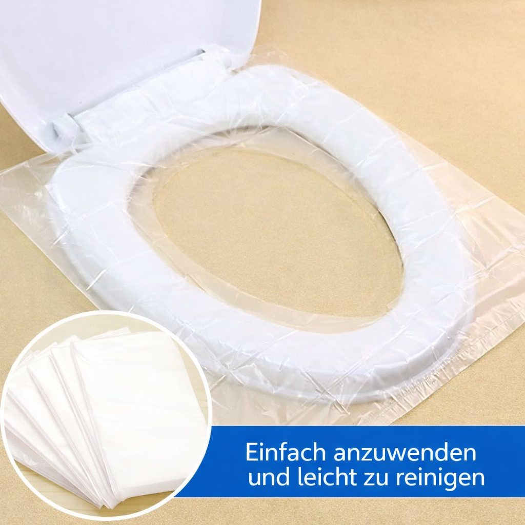 Hygienische Einweg-WC-Auflagen für Reisen & unterwegs; sauberer Toilettenschutz in Hotels & auf Raststätten.
