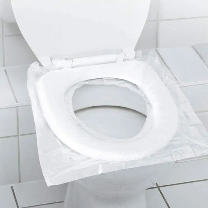 Tragbare Einweg-Toilettenbezüge, hygienisch für WC & Bad; optimaler Schutz vor Keimen unterwegs.