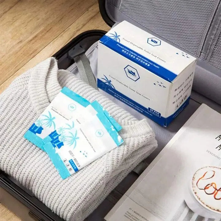 Sorgen Sie für Sauberkeit mit Einweg-Toilettensitzbezügen; perfekter Hygieneschutz auf Reisen & im Freien.