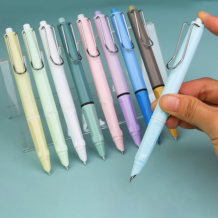 Einziehbarer Füllfederhalter mit Klickmechanismus für sanftes Schreiben, ideal für Büro, Schule & Journaling.