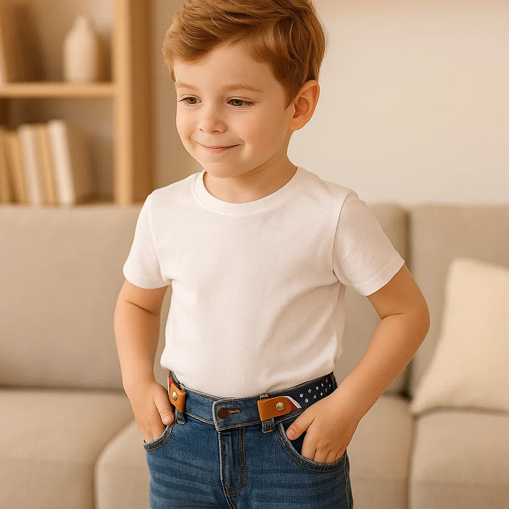 Trendiger elastischer Kindergürtel mit Tiermotiven, für Jungen & Mädchen, ein modisches Accessoire.