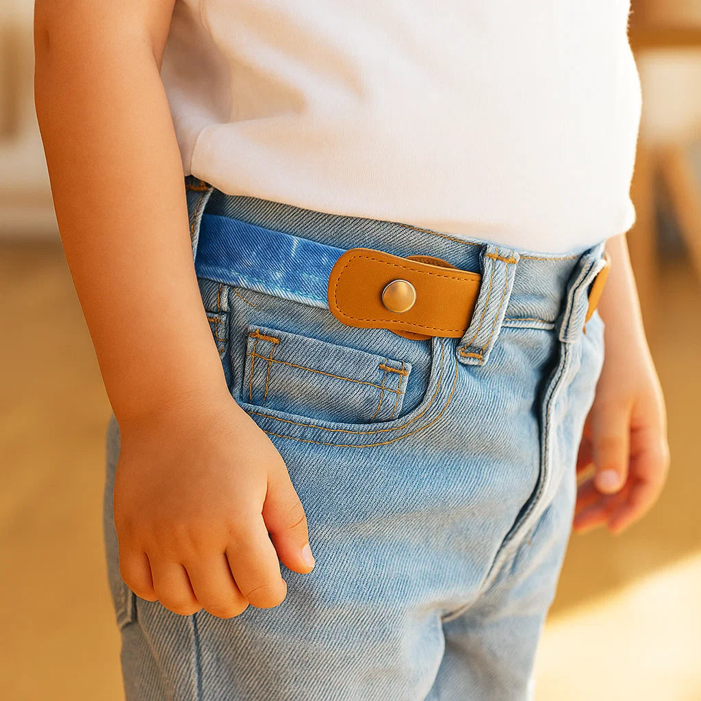 Kinderkleidung Accessoire: Elastischer Gürtel in Marineblau, ideal für den täglichen Gebrauch.