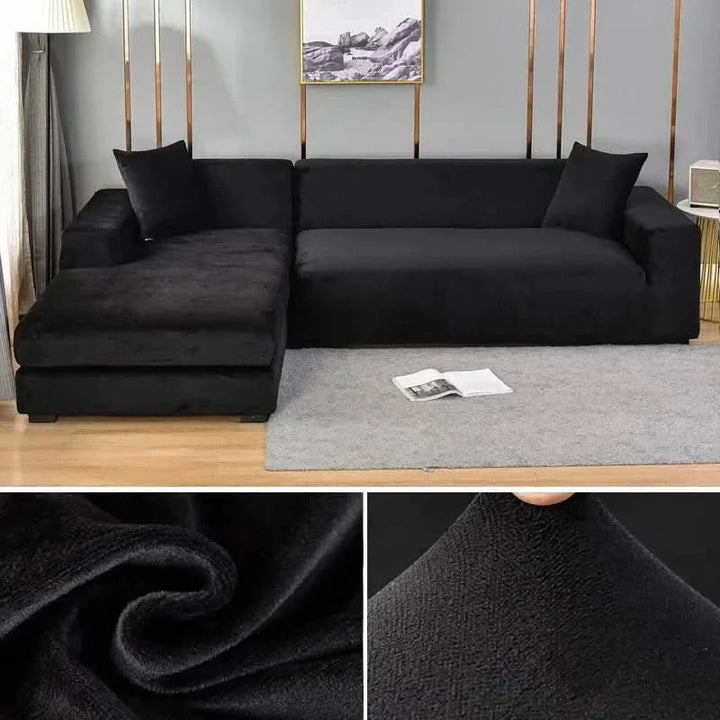 Zweisitzer Samt Stretchbezug, luxuriös und funktional, für ein stilvolles Zuhause.