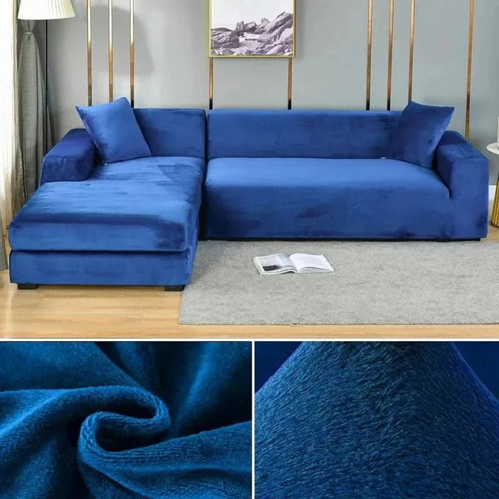 Moderner Einzelplatz Sofabezug aus elastischem Samt, für maximalen Komfort.