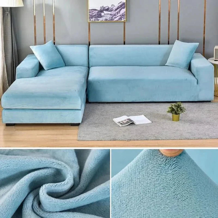 Dekorativer Samt Sofabezug, elastisch, schützt Möbel und wertet Ihr Zuhause auf.