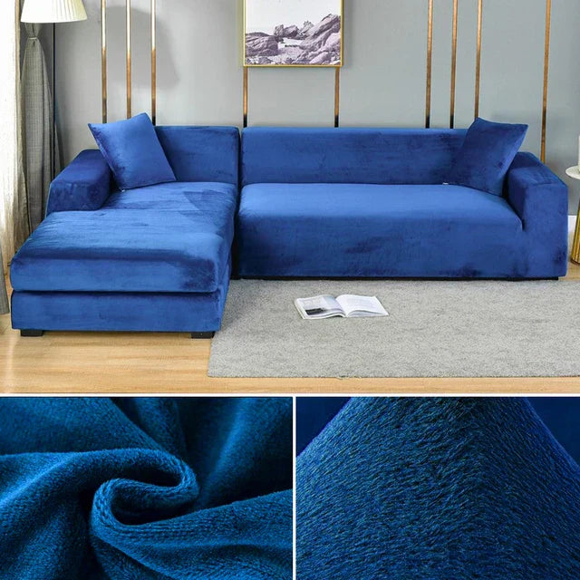 Bequemer und eleganter Samt-Sofabezug, verbessert das Ambiente im Wohnzimmer und schützt Ihr Sofa.