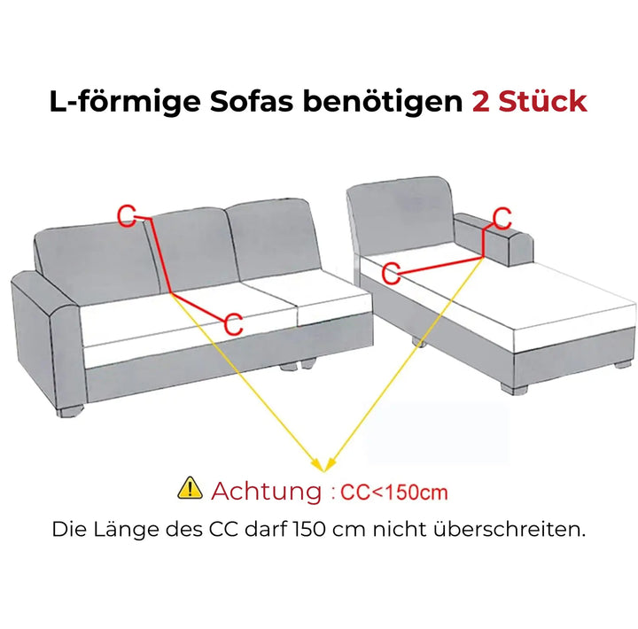 Robuster Sofaschutz aus elastischem Samt: Effektiver Schutz vor Flecken, Kratzern und Abnutzung.
