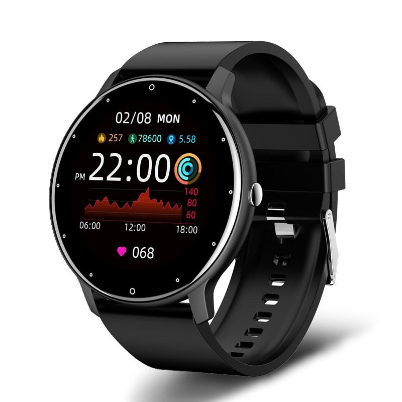 Elegante 360° FITSmartwatch am Handgelenk. Fitnessuhr für umfassende Gesundheit & Sport-Tracking.