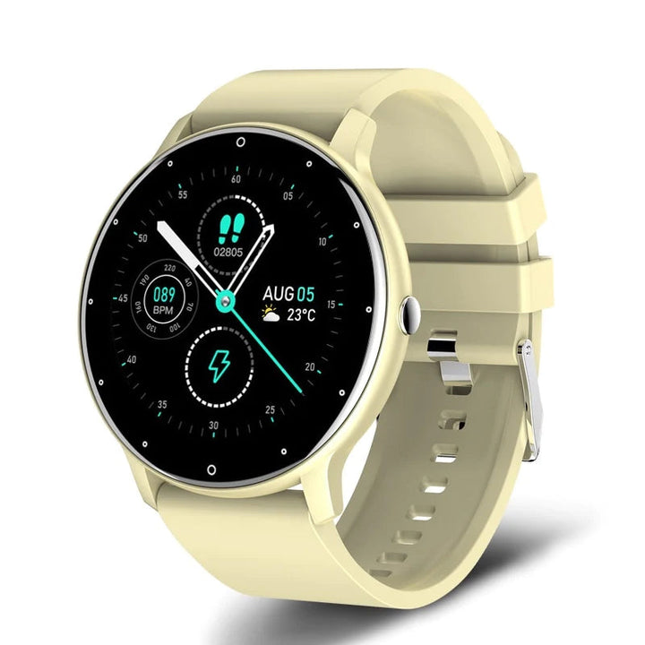 Smartwatch-Display zeigt eingehende Nachrichten. Smarte Uhr für den vernetzten Alltag und Benachrichtigungen.