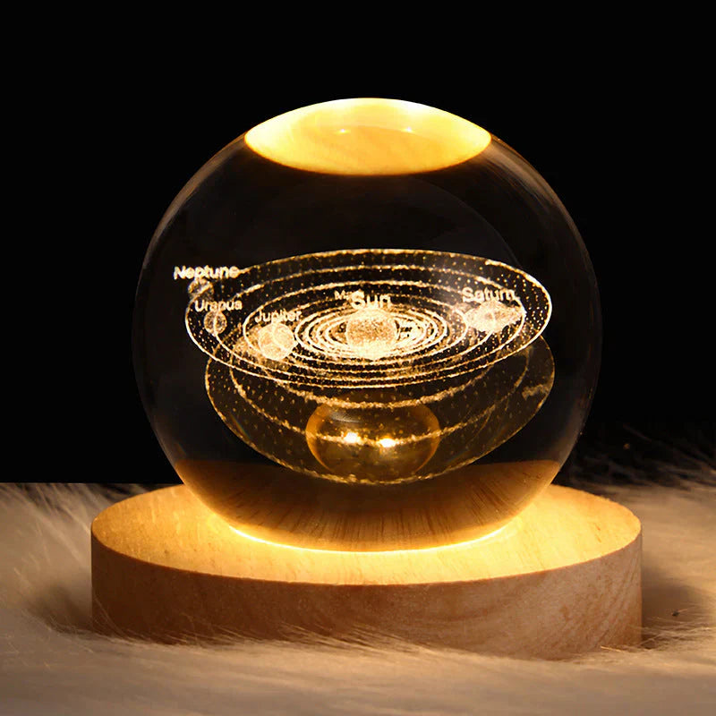 Magische Galaxie-Projektion der Kristalllampe, ein beeindruckendes LED-Stimmungslicht & einzigartige Dekoration.