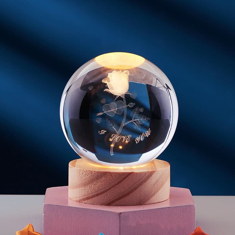 Einzigartige 3D-Kristall-Nachtlampe mit LED; schafft ein magisches Ambiente im Raum.